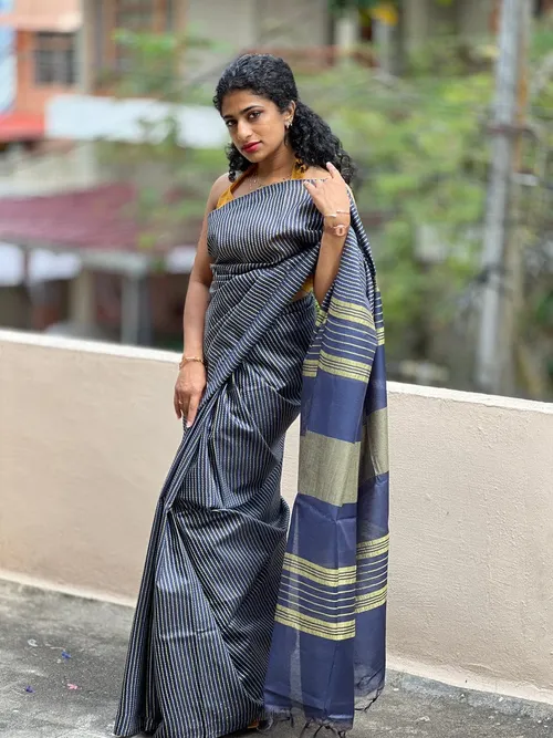 Elegant Kota Silk Saree with Bold Zig Zag Print